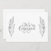 Verloving, bekendmaking van de betrokken partij aankondiging (Voorkant / Achterkant)