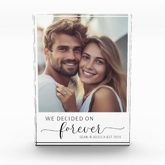 Verloving Besloten op Forever Custom Photo Fotoblokken (Voorkant)
