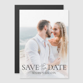 Verloving Bindtijd opslaan Foto legant script Magnetische Uitnodiging