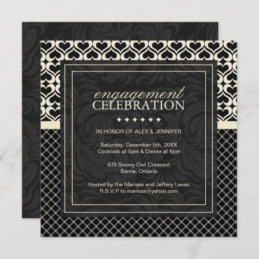 Verloving binnenuitnodiging kaart (Voorkant / Achterkant)