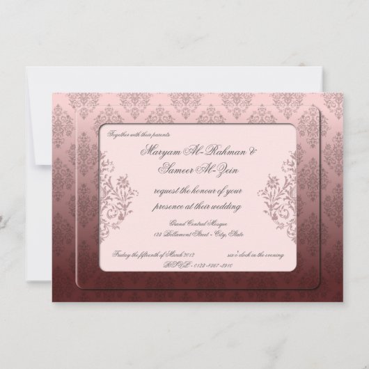 Verloving bismillah royal nodig voor de islamitisc kaart (Achterkant)