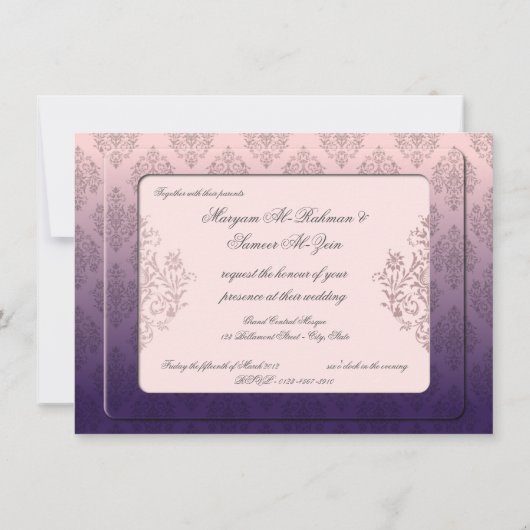 Verloving bismillah royal nodig voor de islamitisc kaart (Achterkant)