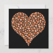 Verloving Black Tangerine Rozen Heart Invite Kaart (Voorkant)