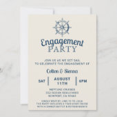 Verloving Boat Party Ship's Wheel nautisch Kaart (Voorkant)