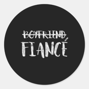 Verloving Boyvriend Fiance huwelijkshuwelijk Man Ronde Sticker