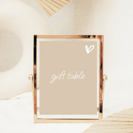 Verloving Bruids Tafel Top Teken met Hart Reclamebord Met Voetstuk