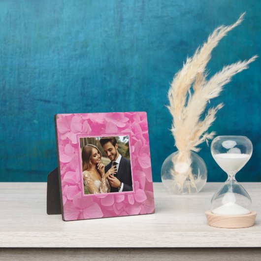 Verloving & Bruiloft Roze Bloemen Foto Plaque Fotoplaat (Insitu)