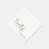 Verloving / bruiloft | Tot slot! | Papier Napkin Servet (Hoek)