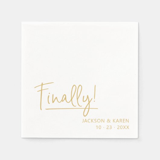 Verloving / bruiloft | Tot slot! | Papier Napkin Servet (Voorkant)