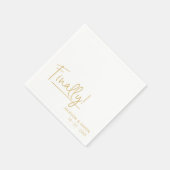 Verloving / bruiloft | Tot slot! | Papier Napkin Servet (Hoek)