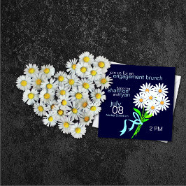 Verloving Brunch Uitnodigingen {Donkerblauw}