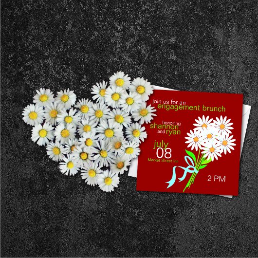 Verloving Brunch Uitnodigingen {rood}