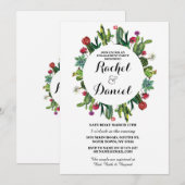 Verloving Cactus Fiesta Cacti Couple's Invite Kaart (Voorkant / Achterkant)