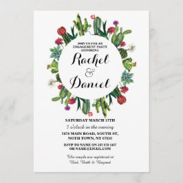 Verloving Cactus Fiesta Cacti Couple's Invite Kaart