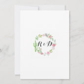 Verloving Cactus Fiesta Cacti Couple's Invite Kaart (Achterkant)