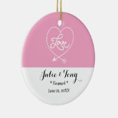 Verloving Cadeau Verloving Ornament - (Rechts)