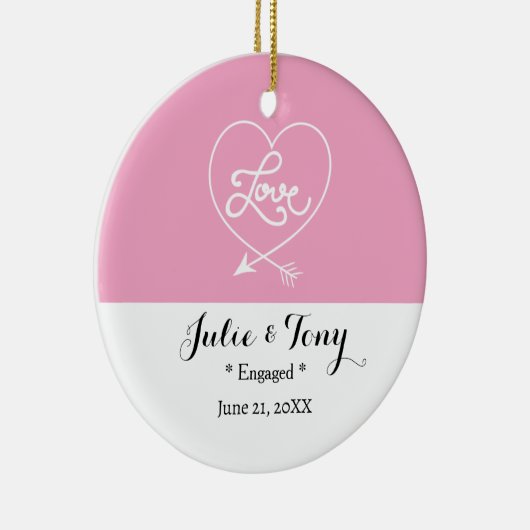 Verloving Cadeau Verloving Ornament - (Rechts)