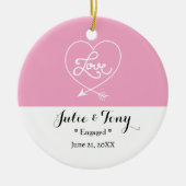 Verloving Cadeau Verloving Ornament - (Voorkant)