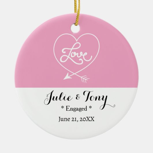 Verloving Cadeau Verloving Ornament - (Voorkant)