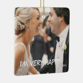 Verloving Cadeaus voor Koppels 2024 Kerstmis Keramisch Ornament (Rechts)