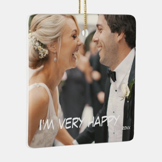 Verloving Cadeaus voor Koppels 2024 Kerstmis Keramisch Ornament (Rechts)