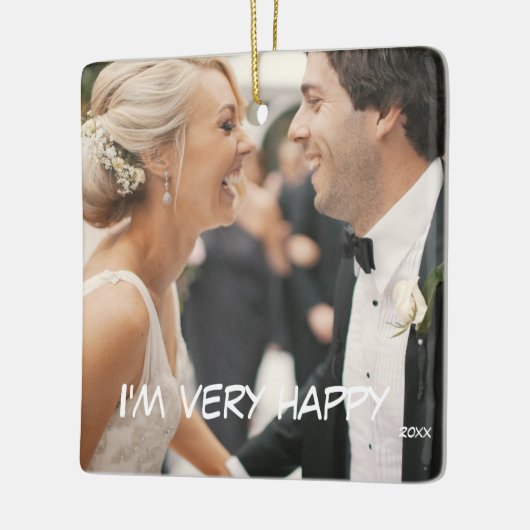 Verloving Cadeaus voor Koppels 2024 Kerstmis Keramisch Ornament (Links)