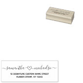 Verloving cadeauvoornamen met hart rubberstempel (Gestempeld)