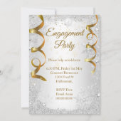 Verloving champagne harst gouden zilver kaart (Achterkant)