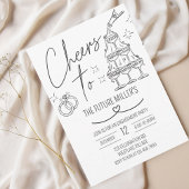 Verloving, Cheers, Modern, bruiloft Kaart