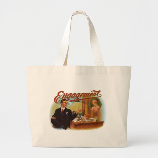Verloving Cigar Bag Grote Tote Bag (Voorkant)