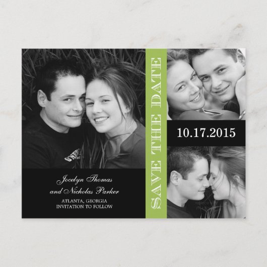 Verloving Collage Save the Date Aankondiging (Voorkant)