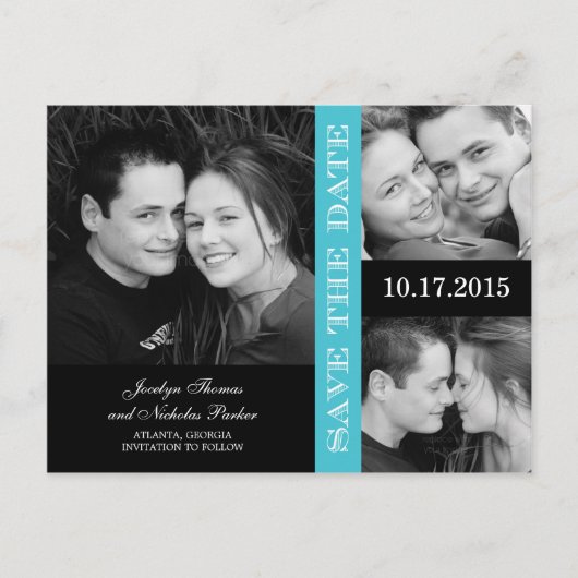 Verloving Collage Save the Date Aankondiging (Voorkant)