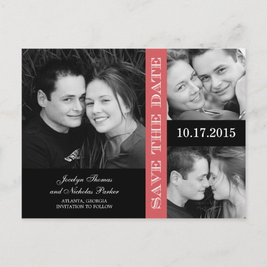 Verloving Collage Save the Date Aankondiging (Voorkant)