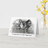 VERLOVING CONGRATS: DE MINNAARS VAN HET PAARD KAART (Gele Bloem)