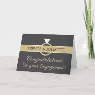 Verloving Congrats Persoonlijk Gevouwen Wenskaart Kaart