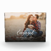 Verloving Couple Photo Wedding Elegant Simple Fotoblokken (Voorkant)