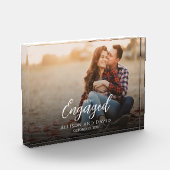 Verloving Couple Photo Wedding Elegant Simple Fotoblokken (Links)