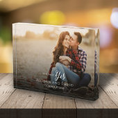 Verloving Couple Photo Wedding Elegant Simple Fotoblokken
