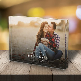 Verloving Couple Photo Wedding Elegant Simple Fotoblokken