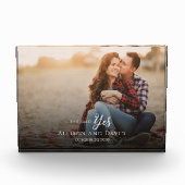 Verloving Couple Photo Wedding Elegant Simple Fotoblokken (Voorkant)