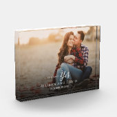 Verloving Couple Photo Wedding Elegant Simple Fotoblokken (Links)