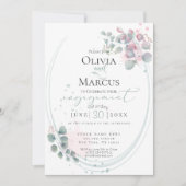 VERLOVING | De moderne Waterverf Eucalyptus Foliag Kaart (Voorkant)