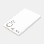 Verloving Diamond Ring Vrijgezellenfeest Post-it® Notes (Schuin)