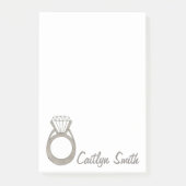 Verloving Diamond Ring Vrijgezellenfeest Post-it® Notes (Voorkant)