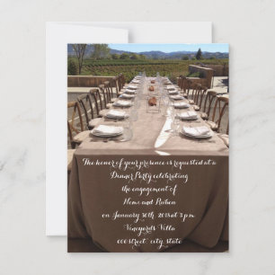 Verloving Dinner Party Invitation Kaart