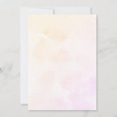 Verloving Dinner Party Koraal Waterverf Bloemen Kaart (Achterkant)