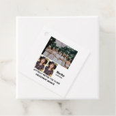 Verloving douche Aangepast 3 Foto collage Bedankjes Labels (In situ)