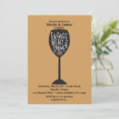 VERLOVING DOUCHE Wijnglas ELKE KLEUR Uitnodigingen (Staand voorkant)
