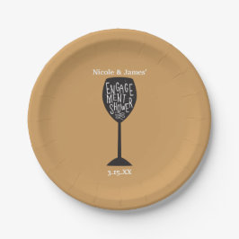 VERLOVING DUSH Wijn Glas ELKE KLEUR Borden Papieren Bordje