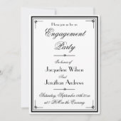 Verloving Elegant Classic Script Engagement Party Kaart (Voorkant)
